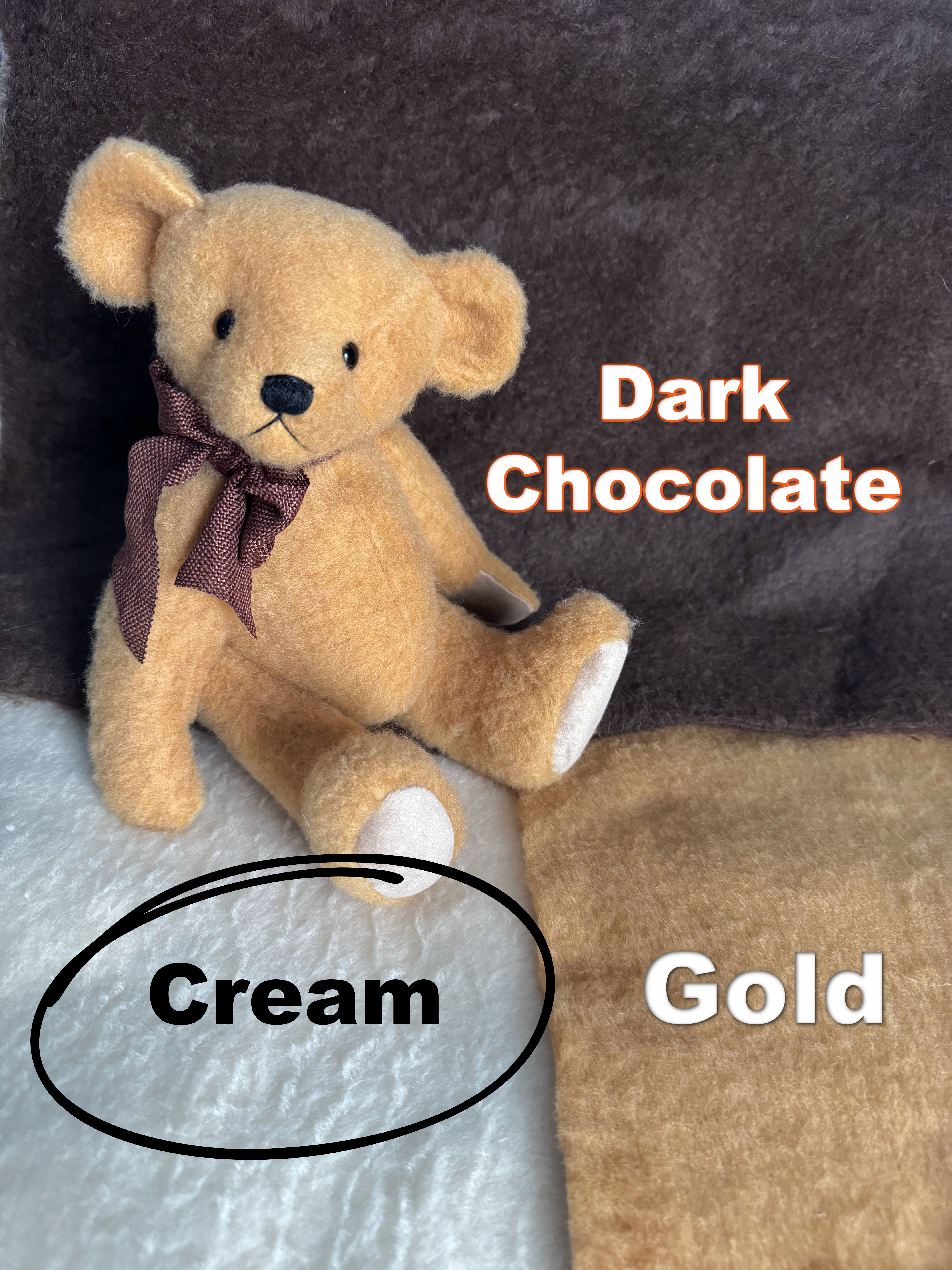 CREAM Beginner 12″ Jointed Teddy Bear Making Kit – Plush Felt